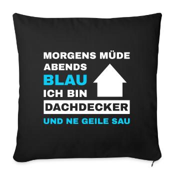 Roofer Roof Roofing Master Roofer - Sofa pillowcase 17,3'' x 17,3'' (45 x 45 cm) - black - Front