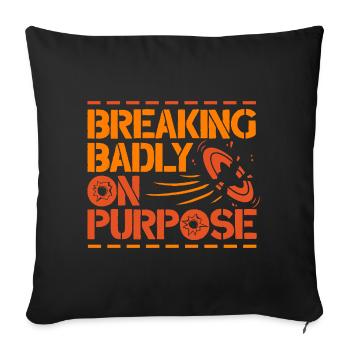 Tir au pigeon d’argile Tir sur cible - Housse de coussin décorative 45 x 45 cm - noir - Devant