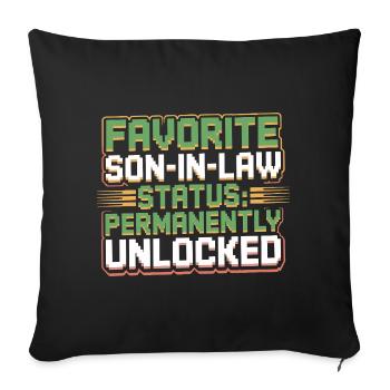 Schwiegermutter Retro Lustiger Schwiegervater - Sofakissenbezug 45 x 45 cm - Schwarz - Vorne