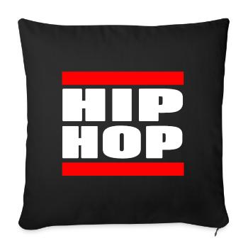 Beat Flow Culture Urban Sound Expression - Sofakissenbezug 45 x 45 cm - Schwarz - Vorne