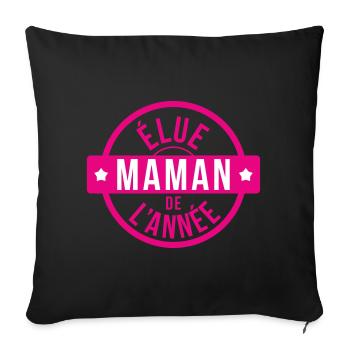 Voted Mom of the Year - Mother's Day - Sofa pillowcase 17,3'' x 17,3'' (45 x 45 cm) - black - Front