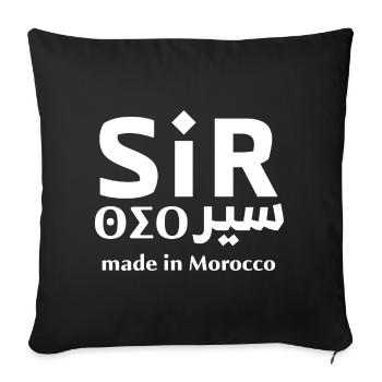 Sir Maroc Made in Morocco - Sofa pillowcase 17,3'' x 17,3'' (45 x 45 cm) - black - Front