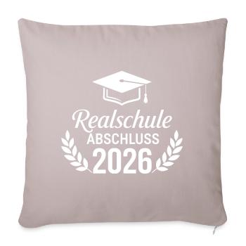 Secondary school leaving certificate 2026 Graduate - Sofa pillowcase 17,3'' x 17,3'' (45 x 45 cm) - light taupe - Front
