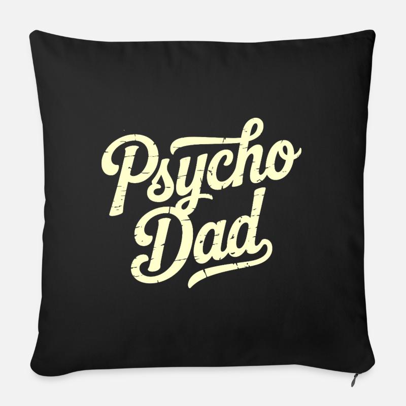 Scénario vintage de Psycho Dad - Housse de coussin décorative 45 x 45 cm - noir