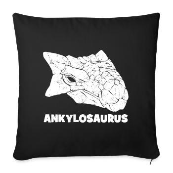 Ankylosaurus Fossil Skull - Sofa pillowcase 17,3'' x 17,3'' (45 x 45 cm) - black - Front