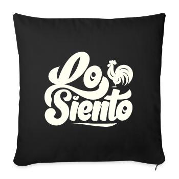 Je suis désolé - Lo Siento - Mèmes viraux - Housse de coussin décorative 45 x 45 cm - noir - Devant