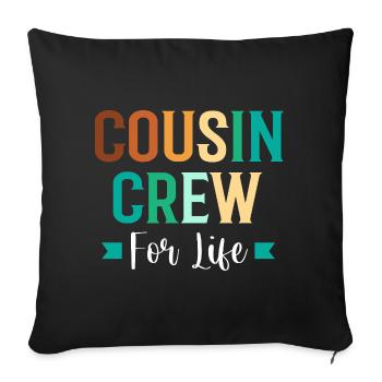 Cousin Crew - Sofa pillowcase 17,3'' x 17,3'' (45 x 45 cm) - black - Front