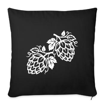 Hops Symbol Brewery - Sofa pillowcase 17,3'' x 17,3'' (45 x 45 cm) - black - Front