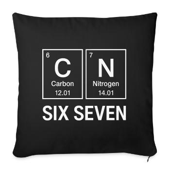 Six Seven 67 Meme Humor Elements Chemistry - Sofa pillowcase 17,3'' x 17,3'' (45 x 45 cm) - black - Front