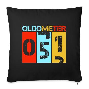 51 Retro Vintage 51 Birthday Design - Housse de coussin décorative 45 x 45 cm - noir - Devant