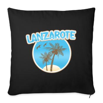 Cadeau pour Lanzarote - Housse de coussin décorative 45 x 45 cm - noir - Devant
