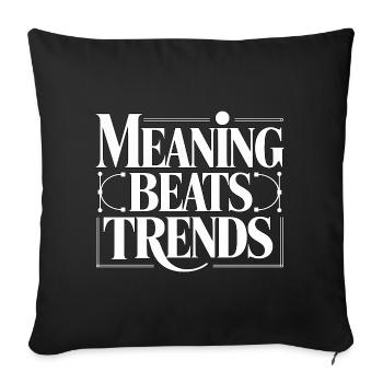 Logo Designer Meaning Beats Trends Visual Designer - Sofa pillowcase 17,3'' x 17,3'' (45 x 45 cm) - black - Front