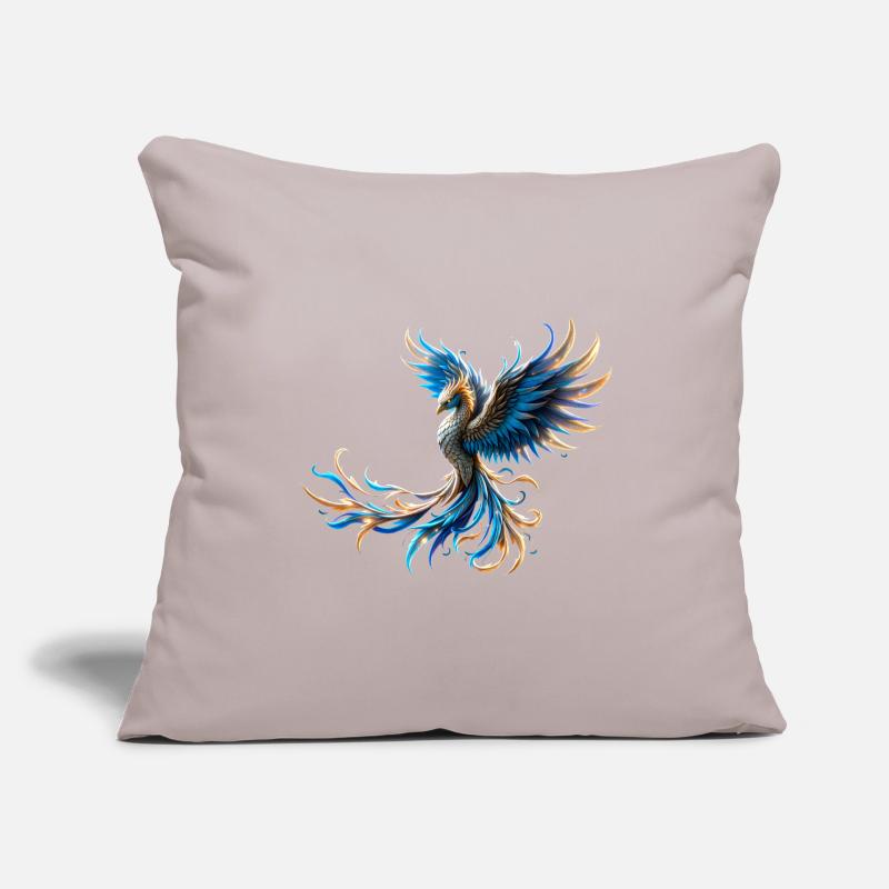Fire Blue Phoenix Sofa pillowcase 17,3'' x 17,3'' (45 x 45 cm)