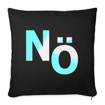 Nö Nein Dagegen Demo - Sofakissenbezug 45 x 45 cm - Schwarz - Vorne