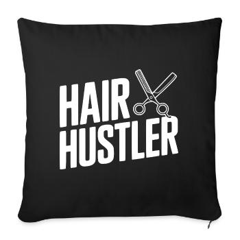 Haar-Hustler - Sofakissenbezug 45 x 45 cm - Schwarz - Vorne
