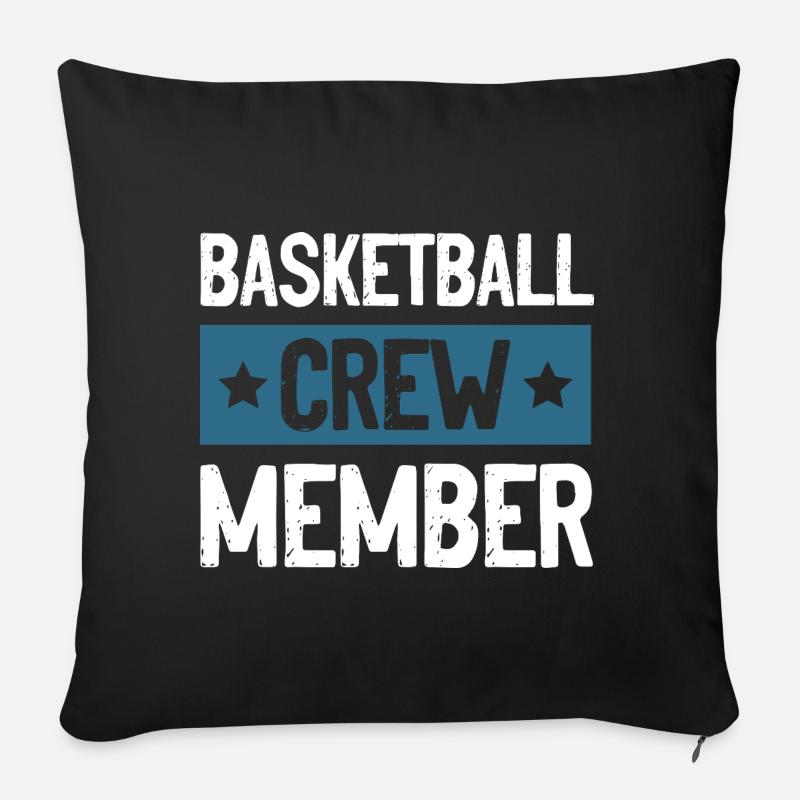 Équipe de basket-ball - Housse de coussin décorative 45 x 45 cm - noir