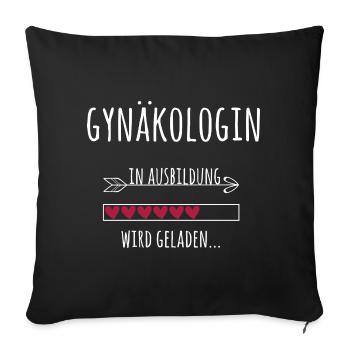 Gynäkologin Ausbildung Medizinstudium Ärztin  - Sofakissenbezug 45 x 45 cm - Schwarz - Vorne