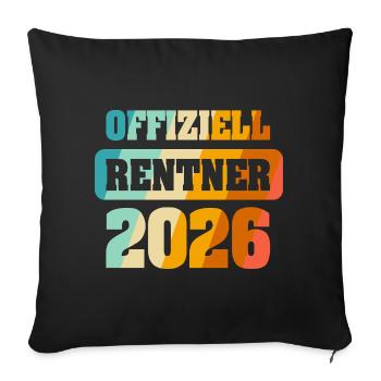 Official pension 2026 - Sofa pillowcase 17,3'' x 17,3'' (45 x 45 cm) - black - Front