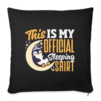 Pingouin mignon - Cadeau pour l’amoureux des manchots - Housse de coussin décorative 45 x 45 cm - noir - Devant