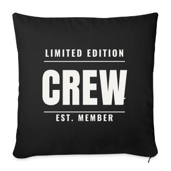 Crew Limited Edition Badge Est Team Staff Event - Sofa pillowcase 17,3'' x 17,3'' (45 x 45 cm) - black - Front