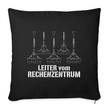 Rechenzentrum Design Gartengeräte Rechen Leiter - Sofakissenbezug 45 x 45 cm - Schwarz - Vorne