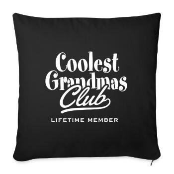 Coolest Grandmothers Club Logo - Sofa pillowcase 17,3'' x 17,3'' (45 x 45 cm) - black - Front