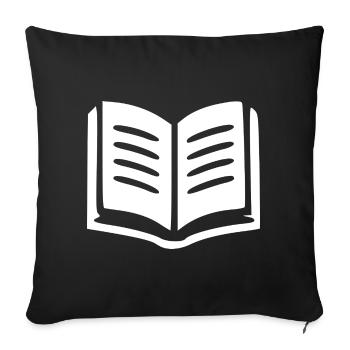 Buch Bücher lesen Geschenk - Sofakissenbezug 45 x 45 cm - Schwarz - Vorne