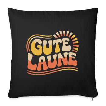 Good Mood Carnival Carnival Costume Alaaf - Sofa pillowcase 17,3'' x 17,3'' (45 x 45 cm) - black - Front