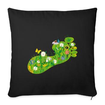 ecological Footprint - Sofa pillowcase 17,3'' x 17,3'' (45 x 45 cm) - black - Front