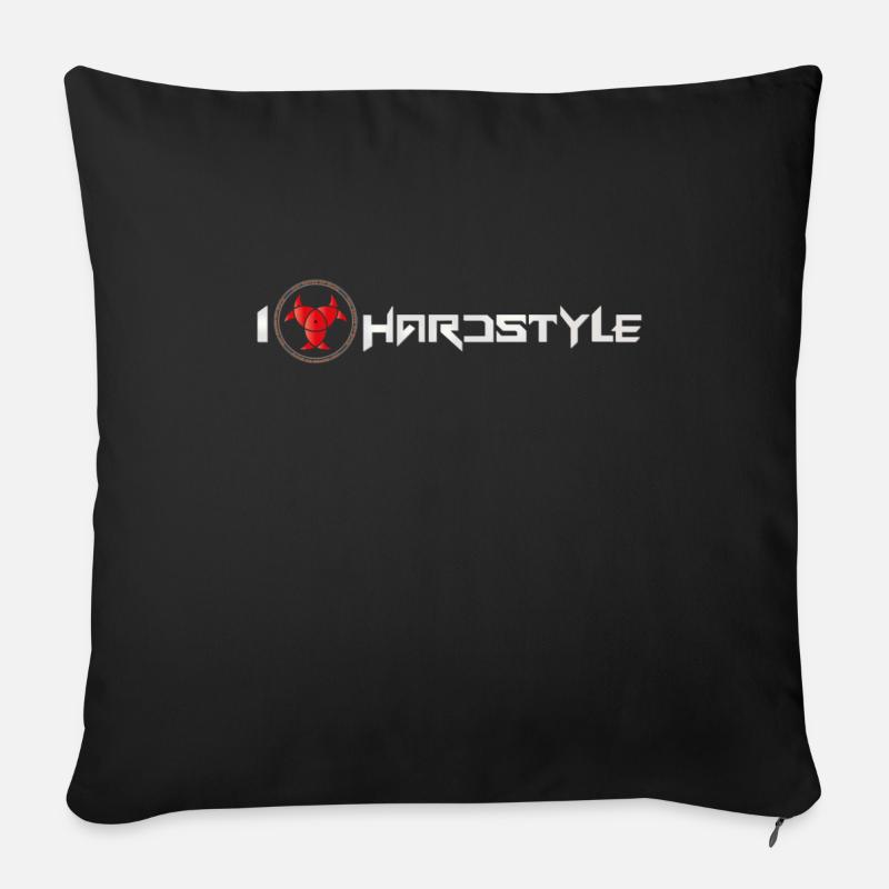 I love Hardstyle - Sofakissenbezug 45 x 45 cm - Schwarz