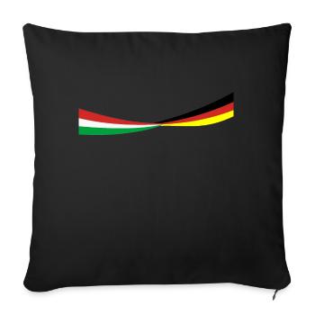 Italien - Deutschland - Schmal - Banner Sport Flag - Sofakissenbezug 45 x 45 cm - Schwarz - Vorne