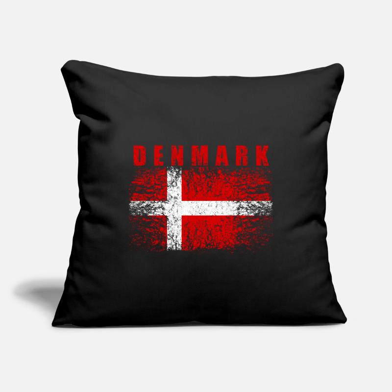 Drapeau du Danemark 008 Housse de coussin décorative 45 x 45 cm