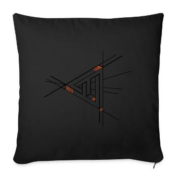centre Penrose - Housse de coussin décorative 45 x 45 cm - noir - Devant