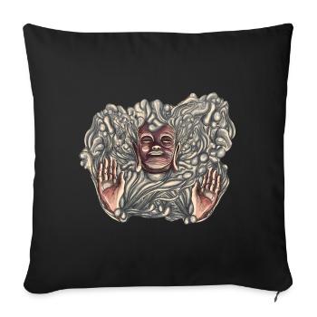 Bain de Bouddha - Housse de coussin décorative 45 x 45 cm - noir - Devant