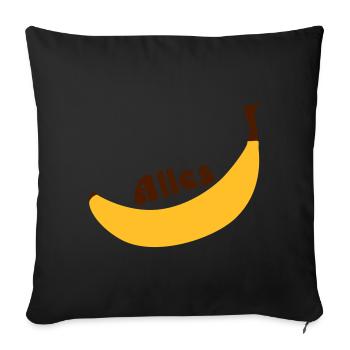 tous banane - Housse de coussin décorative 45 x 45 cm - noir - Devant