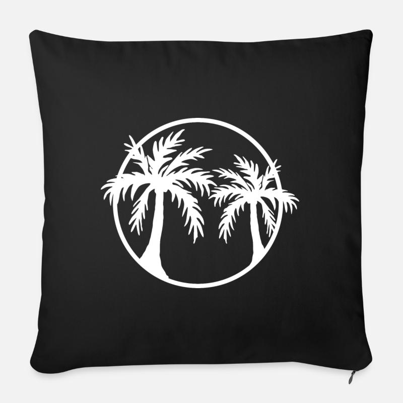 Palmiers - Housse de coussin décorative 45 x 45 cm - noir