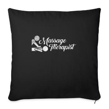 Massage Therapist Gift Massage Therapist Shirt - Sofa pillowcase 17,3'' x 17,3'' (45 x 45 cm) - black - Front