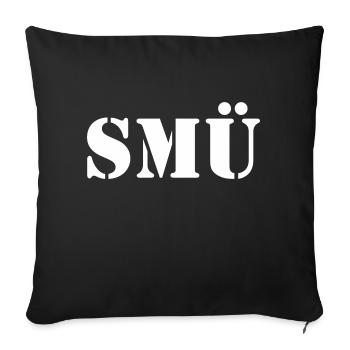 SMÜ Schwabmünchen Menkingen Geschenkidee - Sofakissenbezug 45 x 45 cm - Schwarz - Vorne