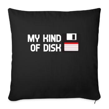 Disc Diskette Floppydisk Retro C64 Amiga - Sofa pillowcase 17,3'' x 17,3'' (45 x 45 cm) - black - Front