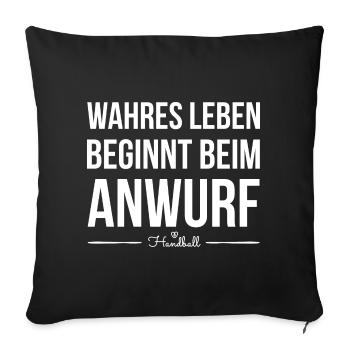 Handball handballer saying gift - Sofa pillowcase 17,3'' x 17,3'' (45 x 45 cm) - black - Front