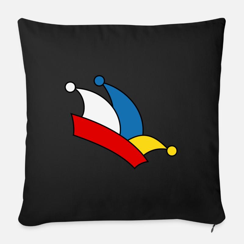 Narrenkappe Mainz - Sofakissenbezug 45 x 45 cm - Schwarz