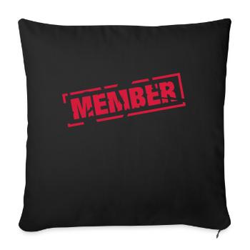 member_qb1 - Housse de coussin décorative 45 x 45 cm - noir - Devant