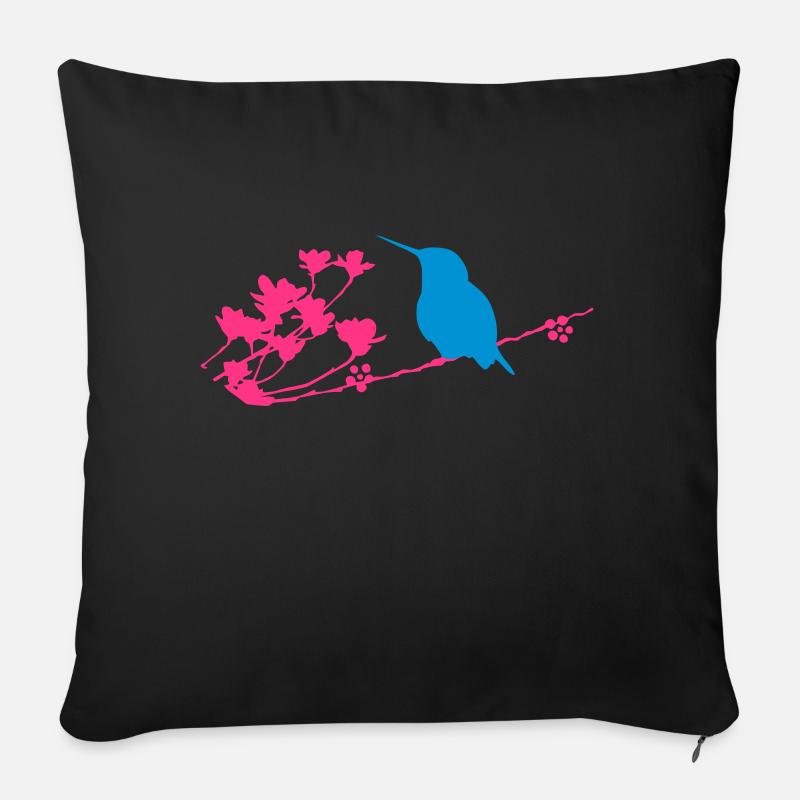 kolibri2 - Sofakissenbezug 45 x 45 cm - Schwarz