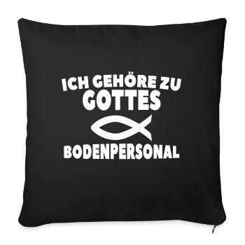 God Christ - Sofa pillowcase 17,3'' x 17,3'' (45 x 45 cm) - black - Front