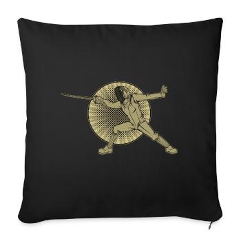 fencing - Sofa pillowcase 17,3'' x 17,3'' (45 x 45 cm) - black - Front