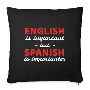 Spain Spanish Spanish Teacher Teacher Teacher - Sofa pillowcase 17,3'' x 17,3'' (45 x 45 cm) - black - Front