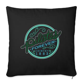 Pilates Forever Green Lightblue - Sofakissenbezug 45 x 45 cm - Schwarz - Vorne