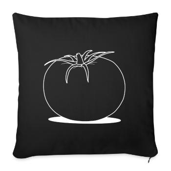 tomato - Sofa pillowcase 17,3'' x 17,3'' (45 x 45 cm) - black - Front