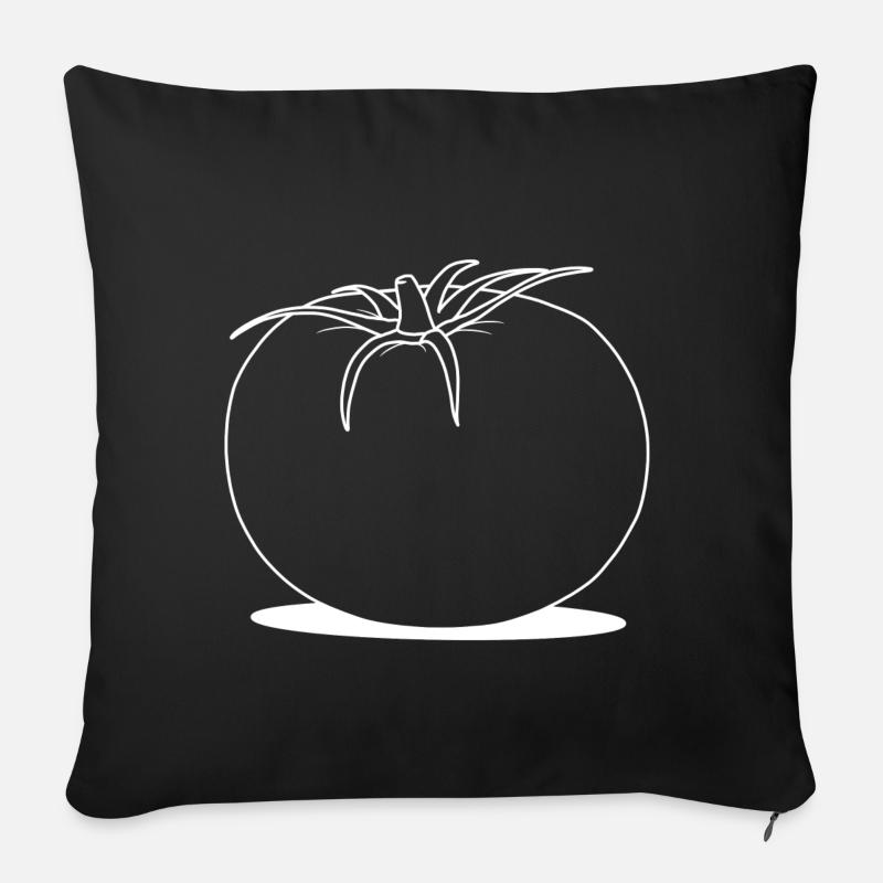 Tomate - Sofakissenbezug 45 x 45 cm - Schwarz