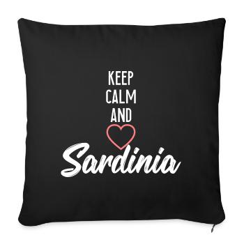 Dear Sardinia - Sofa pillowcase 17,3'' x 17,3'' (45 x 45 cm) - black - Front